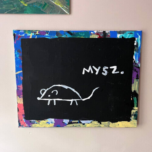 Mysz painting process